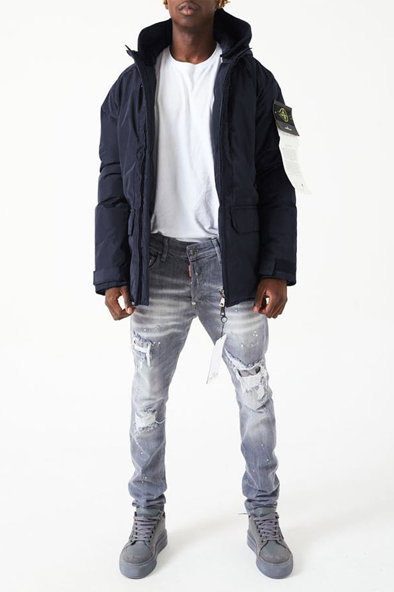 Stone Island Парка тёмно-синего цвета compass-patch