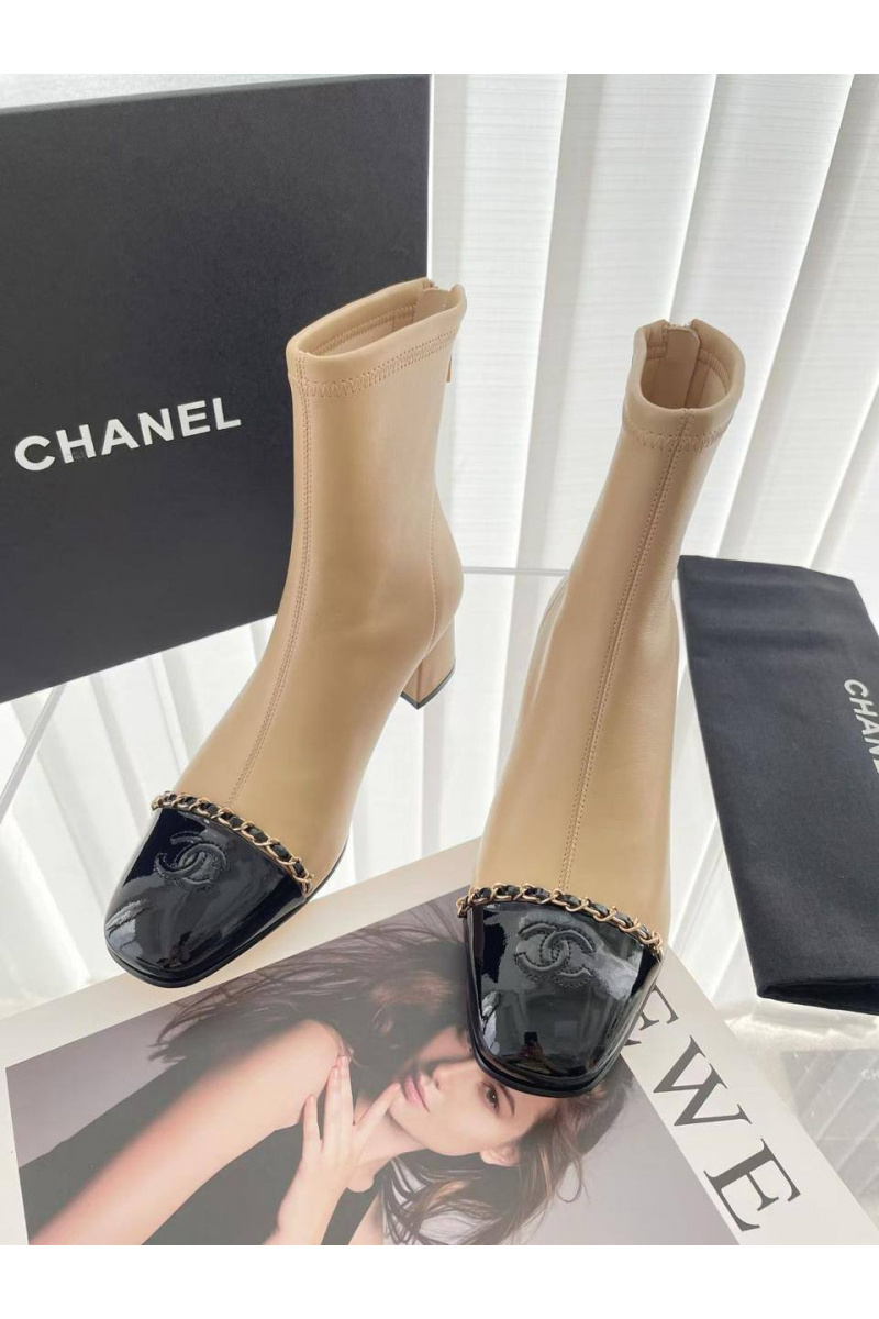 Chаnеl Женские кожаные сапоги premium