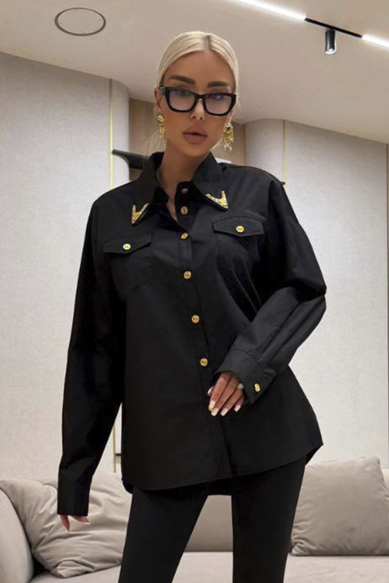 Schiaparelli Женская чёрная рубашка premium