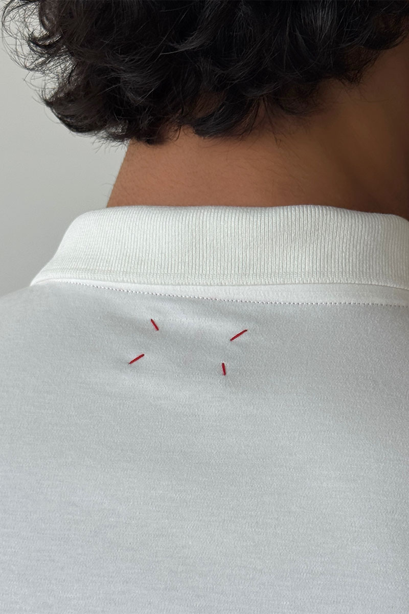 Kiton Мужское белое поло embroidered logo