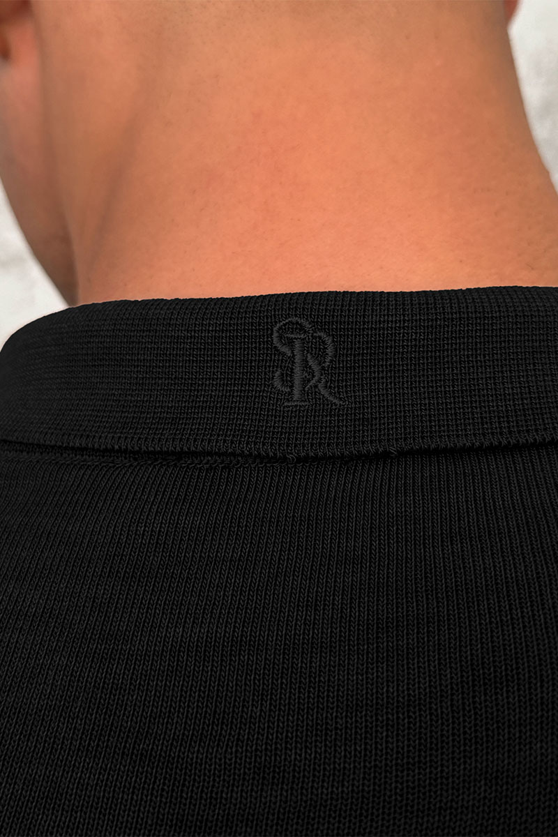 Stеfаnо Riссi Чёрное поло с длинным рукавом zip-up 