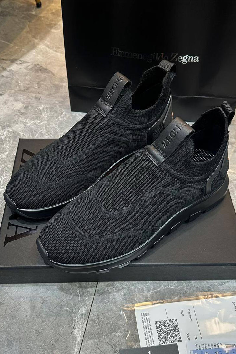 Zegna Мужские текстильные кроссовки 