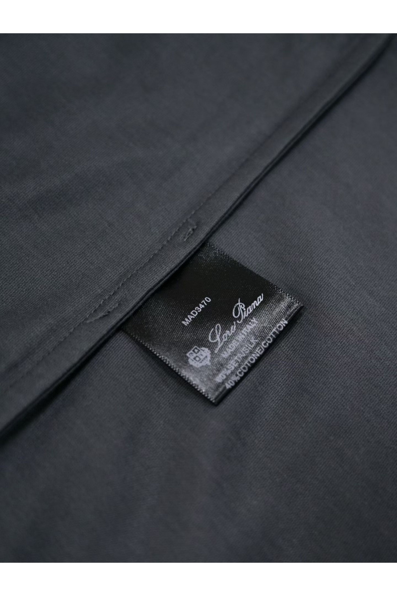 Loro Piana Мужская тёмно-серая футболка premium