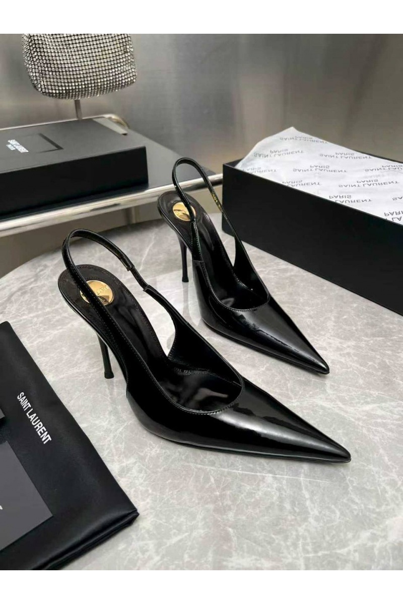 Yves Saint Laurent Женские кожаные туфли на каблуке premium