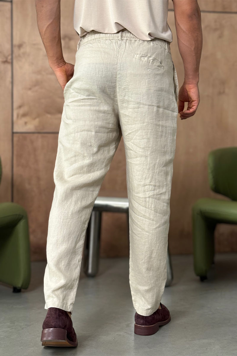 Loro Piana Мужские бежевые брюки 