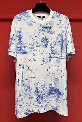 Белая футболка Monogram City Walk print