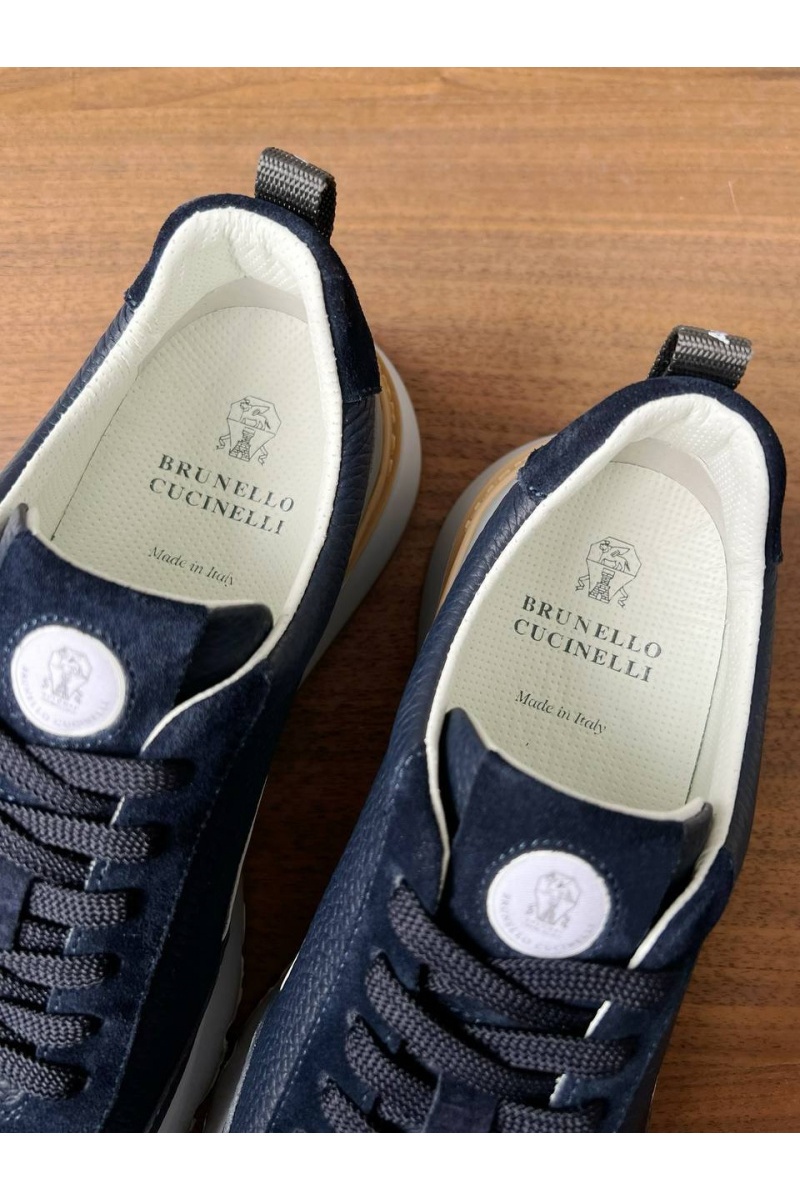 Brunеllо Сuсinеlli Кожаные кроссовки Premium - Navy