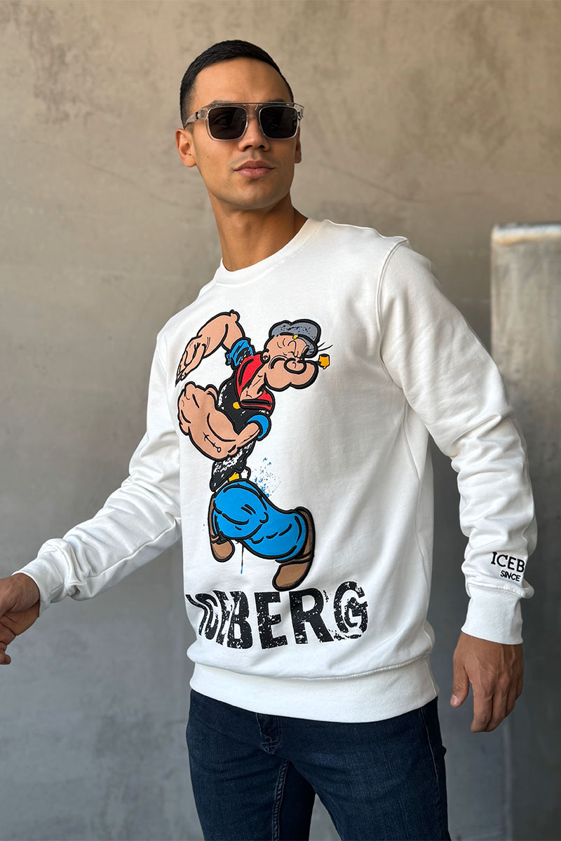 Iceberg Свитшот белого цвета Popeye 