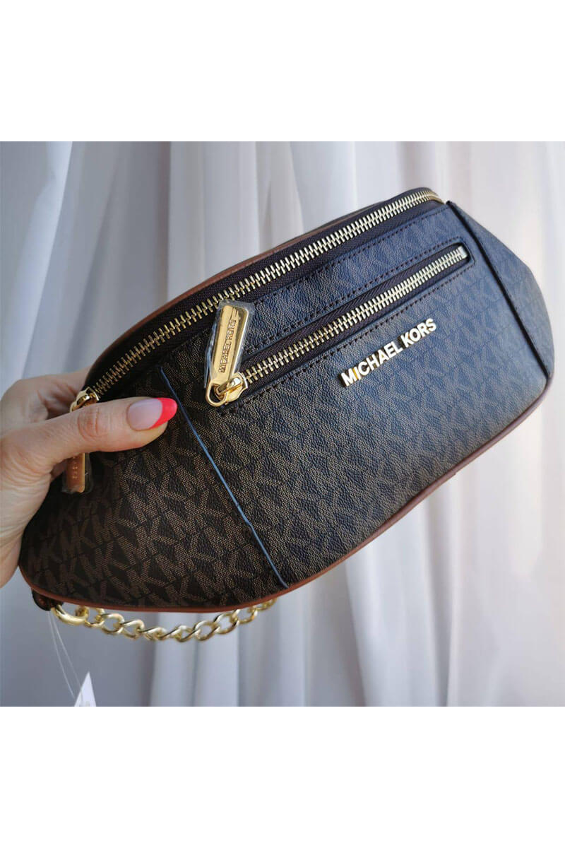 Michael Kors Кожаная поясная сумка Mott 33x16 см - Brown