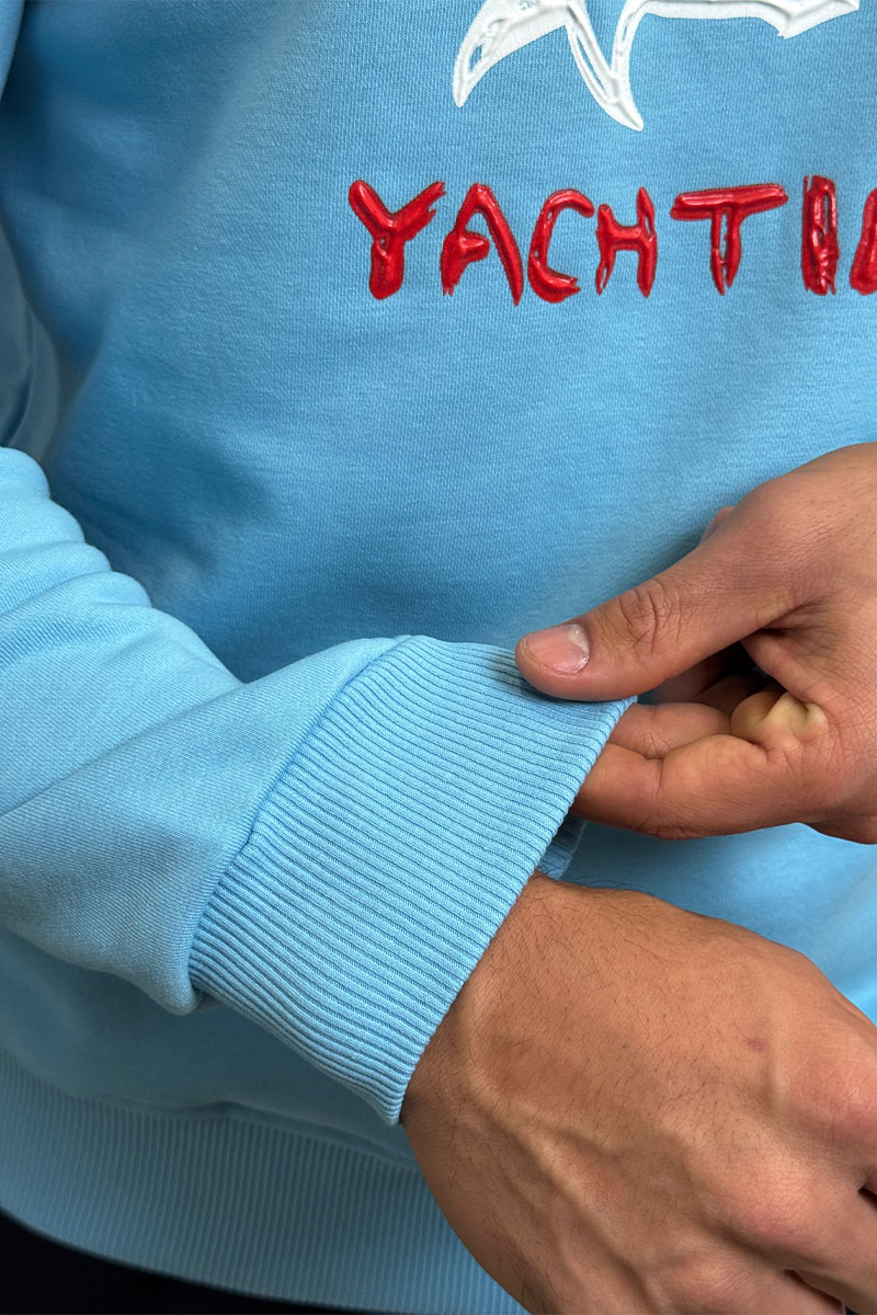 Paul & Shark Свитшот голубого цвета logo-print