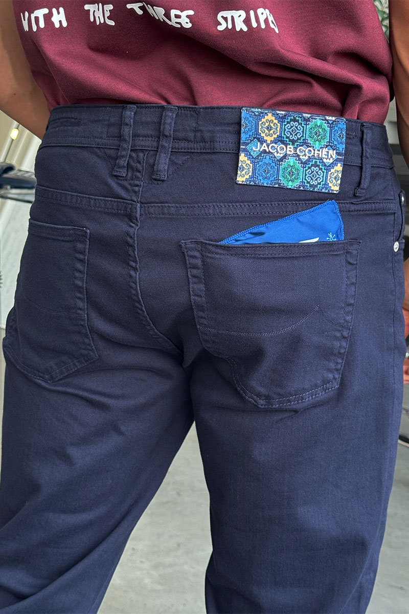 Jacob Cohen Мужские тёмно-синие джинсы 