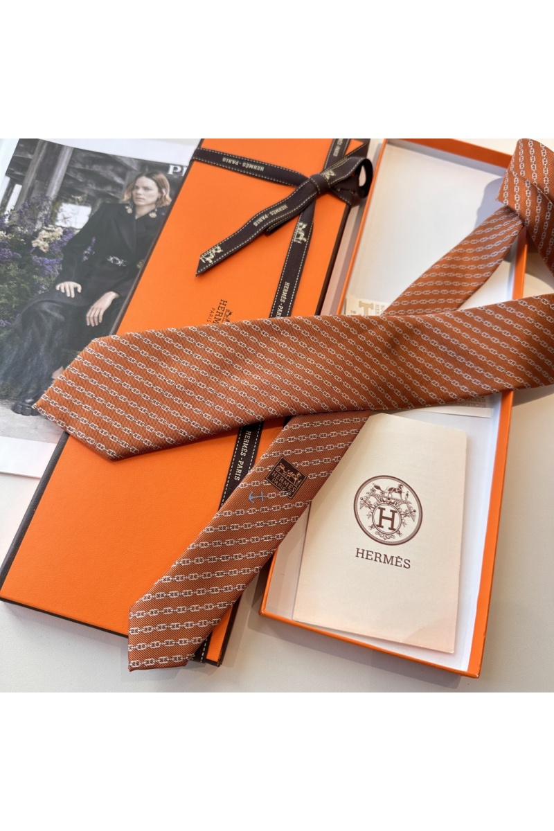 Hermes Галстук Jetez l'Ancre premium - Orange