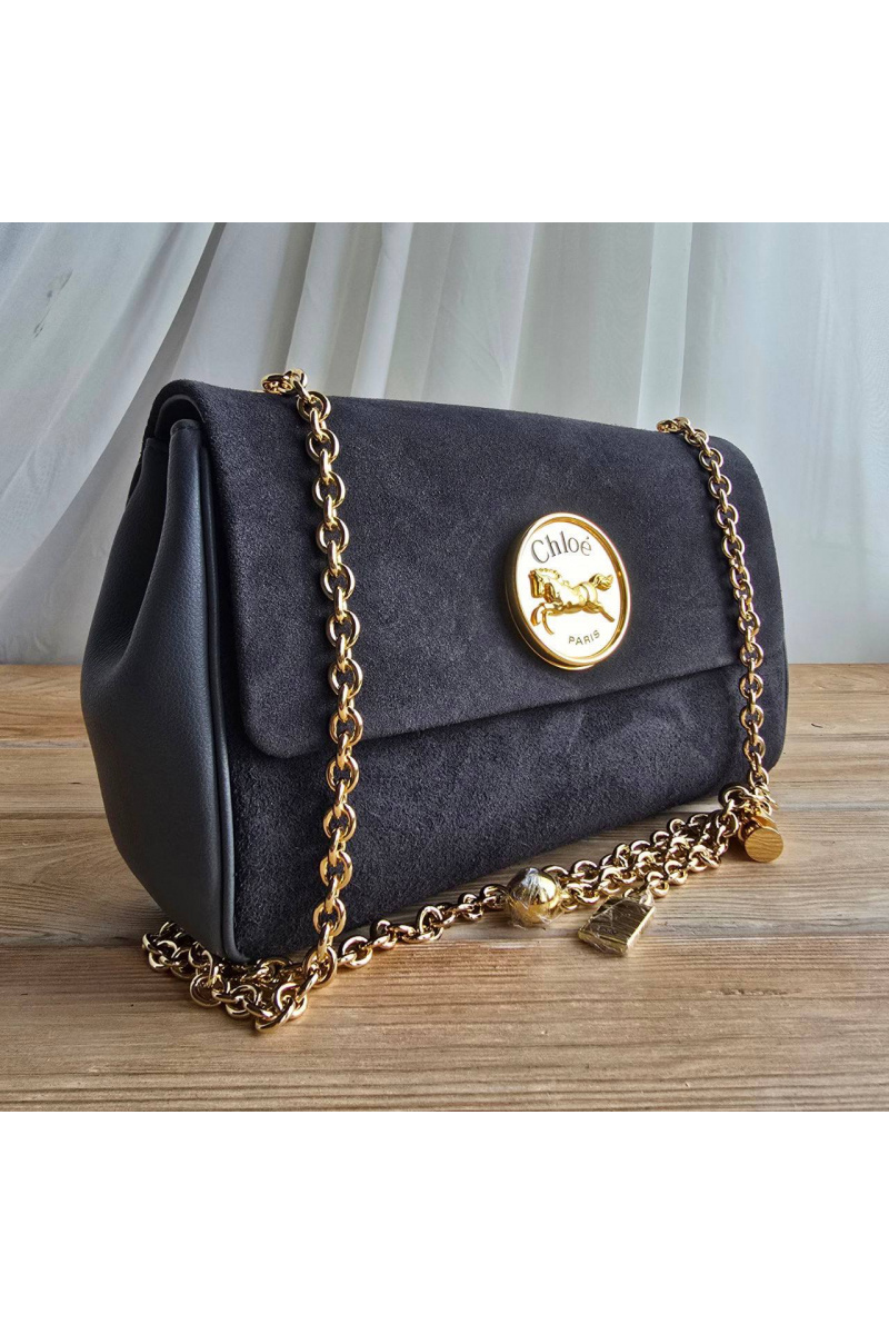 Chloe Замшевая сумка Small Heritage 28x17 см