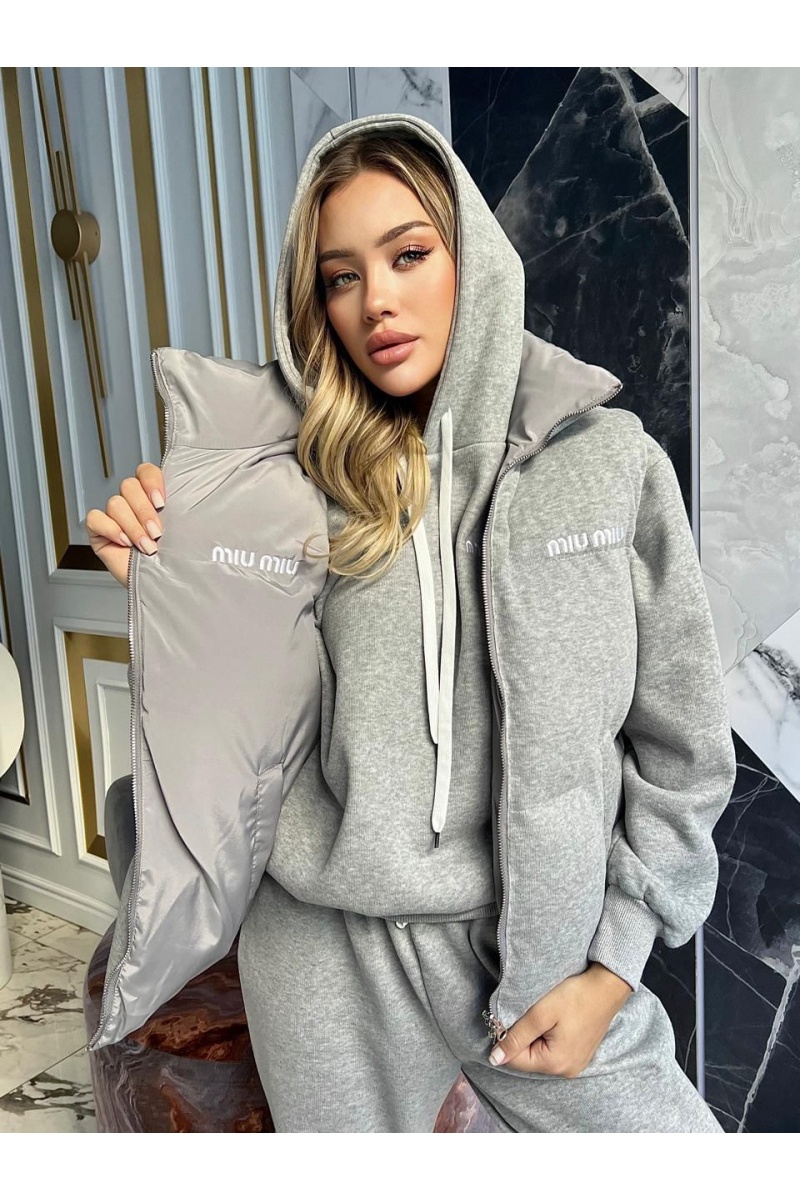 MIU MIU Женский серый костюм тройка 