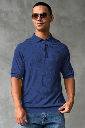 Мужское поло monogram all-over - Navy