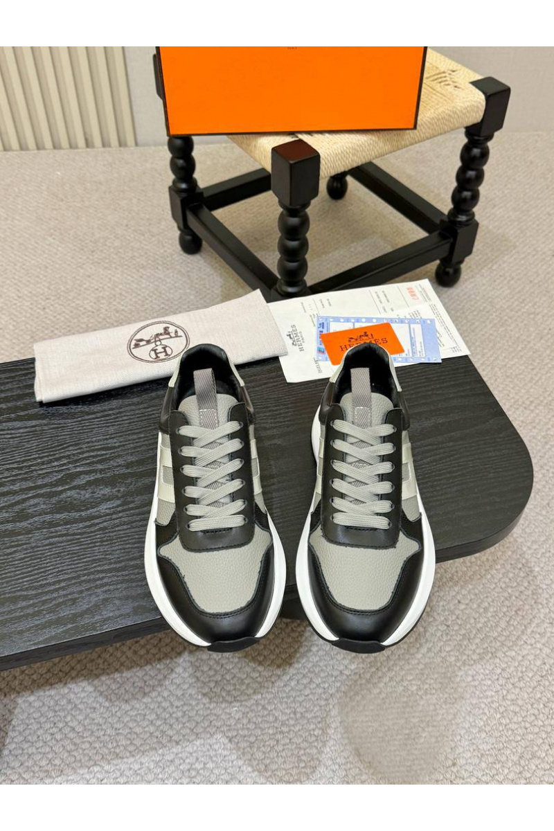 Hermes Мужские кожаные кроссовки 