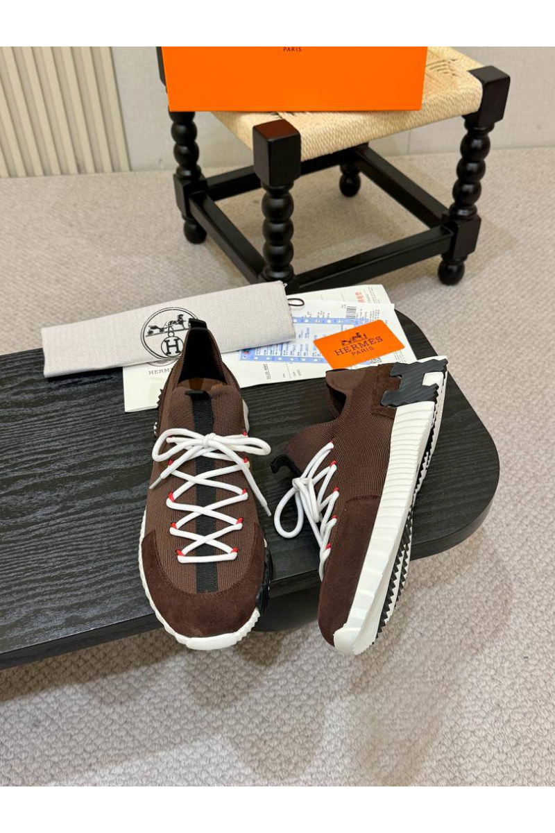 Hermes Текстильные кроссовки lift slip-on