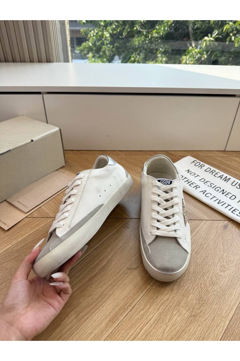 Designer Clothing Женские кожаные кроссовки Golden Goose Super Star premium
