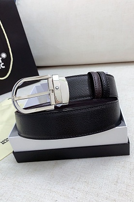 Двусторонний кожаный ремень Premium (ширина 3.4 см)