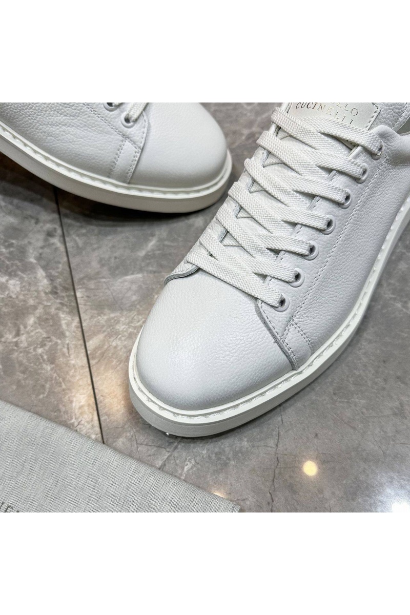 Brunеllо Сuсinеlli Мужские кроссовки grain leather - White