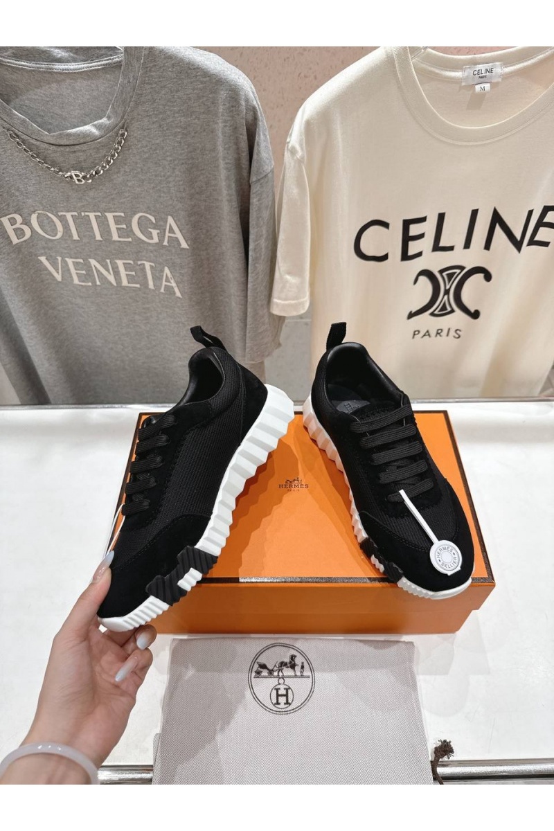 Hermes Женские кроссовки Bouncing  premium - Black