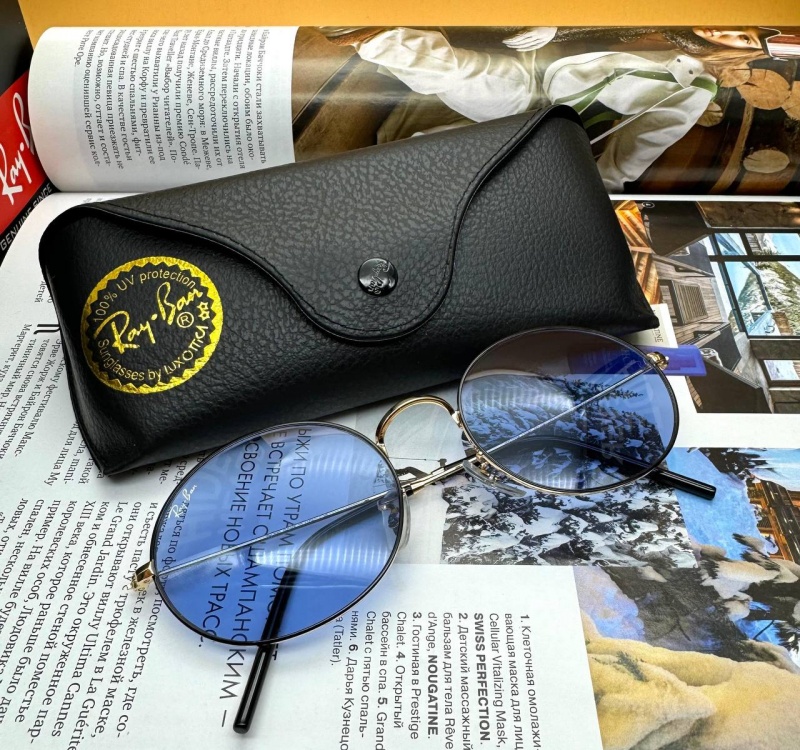 Ray-Ban Солнцезащитные очки Oval Metal - Blue