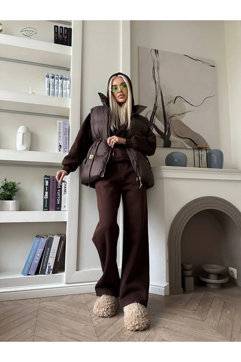 Schiaparelli Женский костюм тройка на флисе premium - Brown