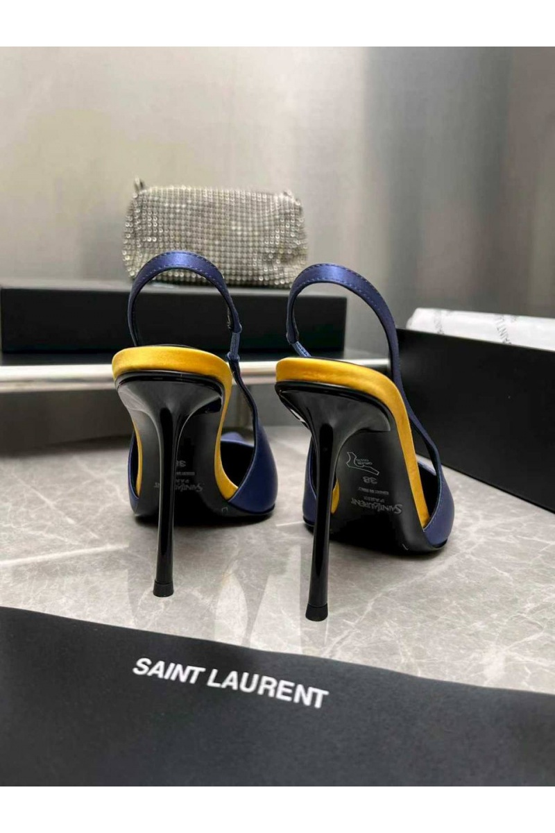 Yves Saint Laurent Женские кожаные туфли на каблуке premium