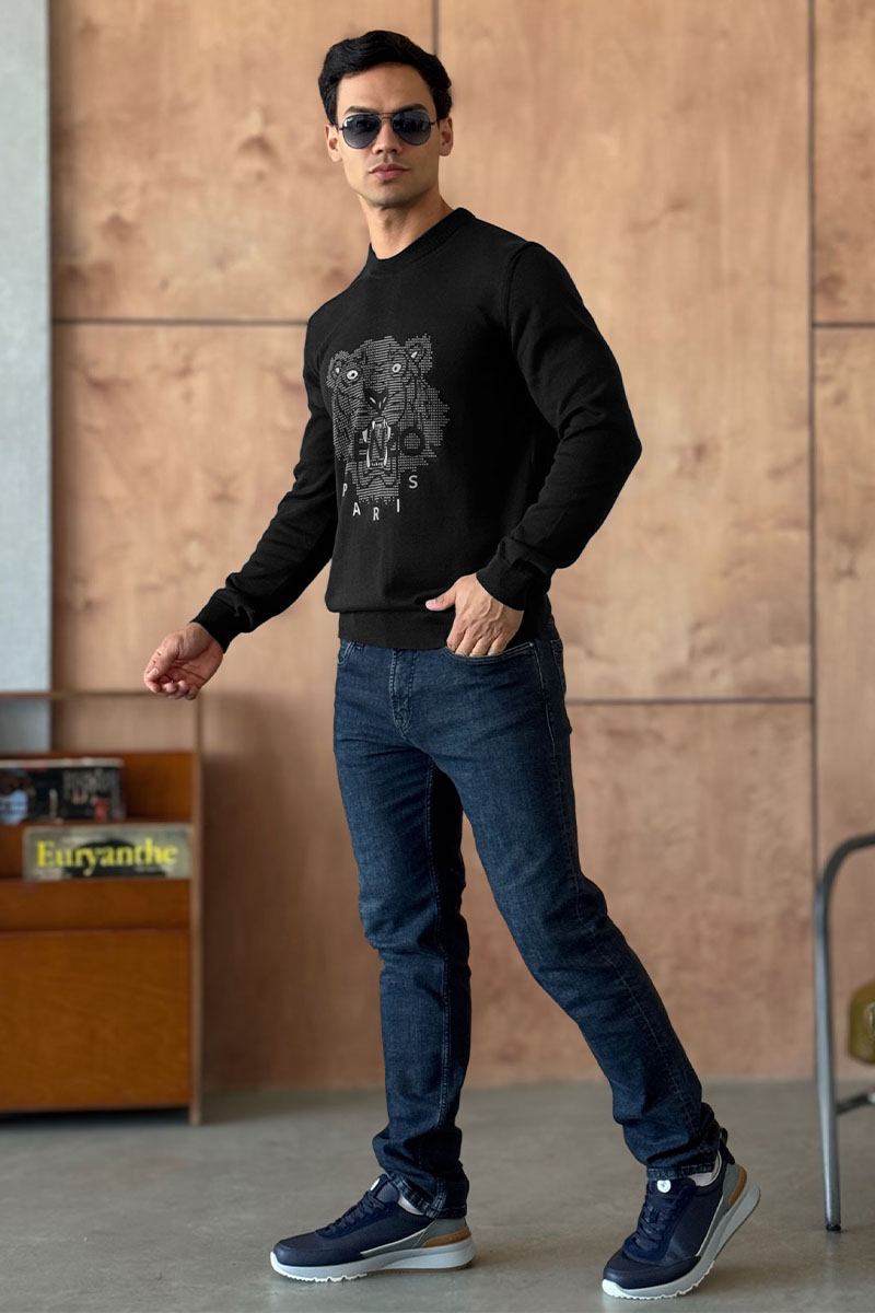 Kenzo Чёрный свитшот Tiger motif