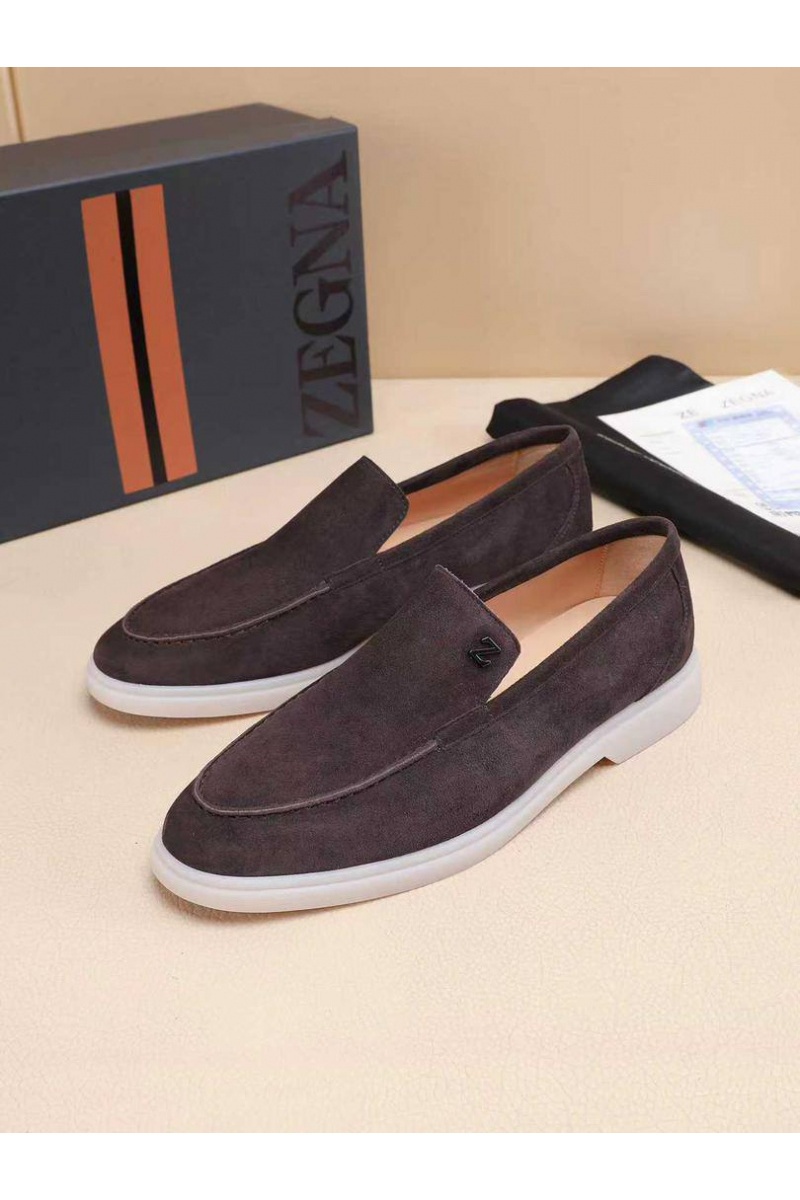 Zegna Мужские замшевые лоферы 