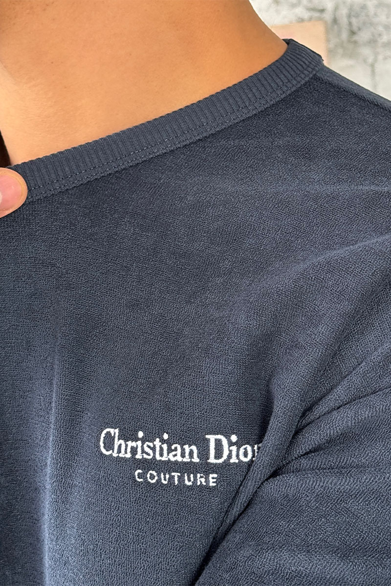 Dior Мужская тёмно-синяя футболка 