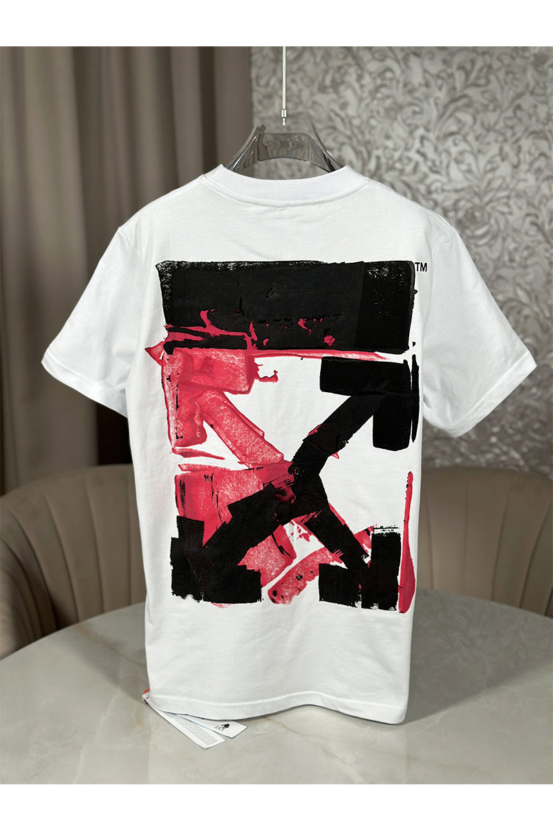 Off-White Белая оверсайз футболка Acrylic Arrow