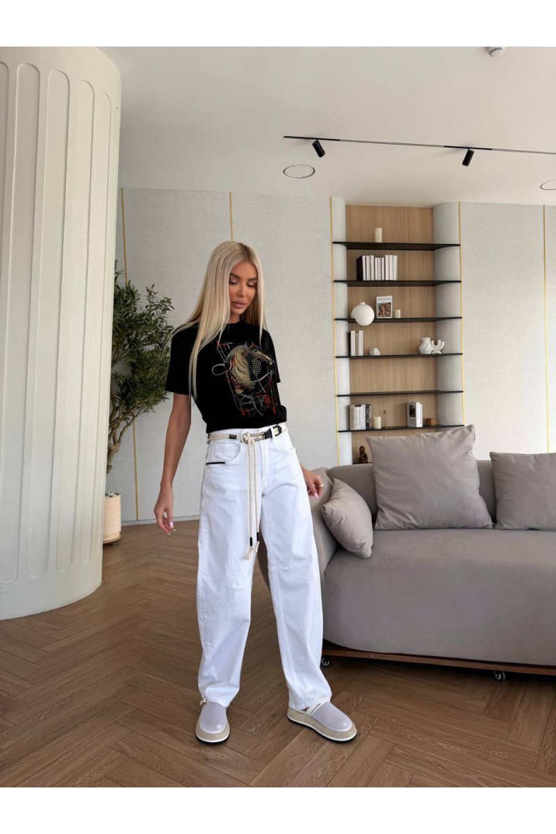 MIU MIU Женские джинсы белого цвета premium