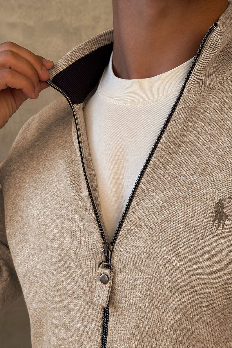 Polo Ralph Lauren Мужская бежевая кофта pony-embroidered