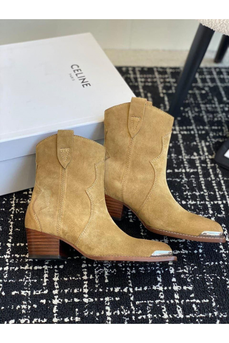 Celine Женские замшевые сапоги premium - Beige