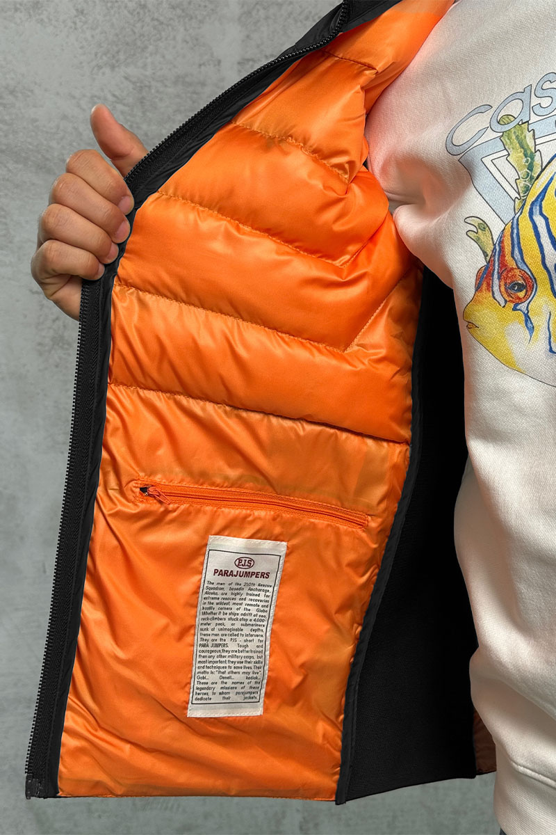 Designer Clothing Мужской чёрный жилет Parajumpers