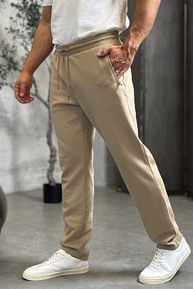 Бежевые спортивные штаны B-еmbroidery