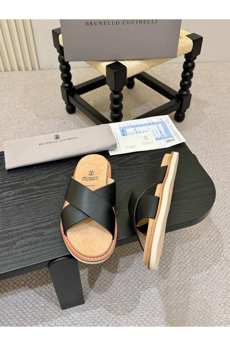 Brunеllо Сuсinеlli Кожаные шлёпанцы Crossover