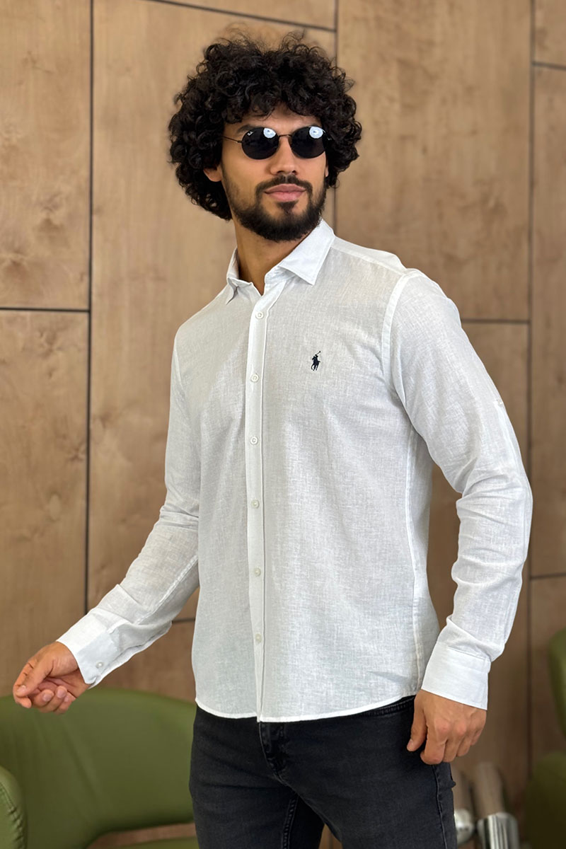 Polo Ralph Lauren Мужская рубашка белого цвета