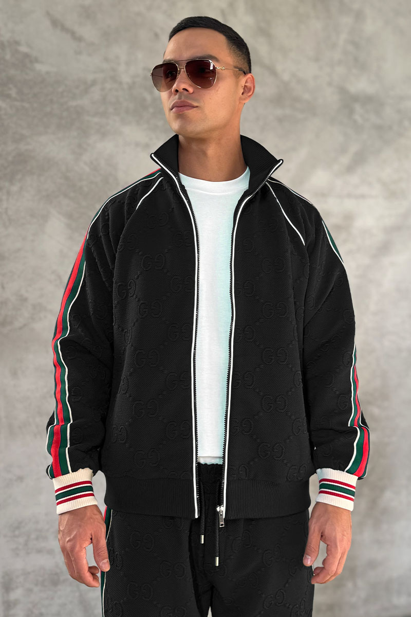 Gucci Чёрный спортивный костюм GG jacquard