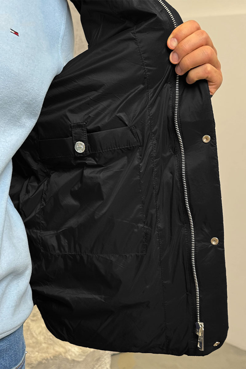 Moncler Чёрный жилет Herniaire logo-patch 