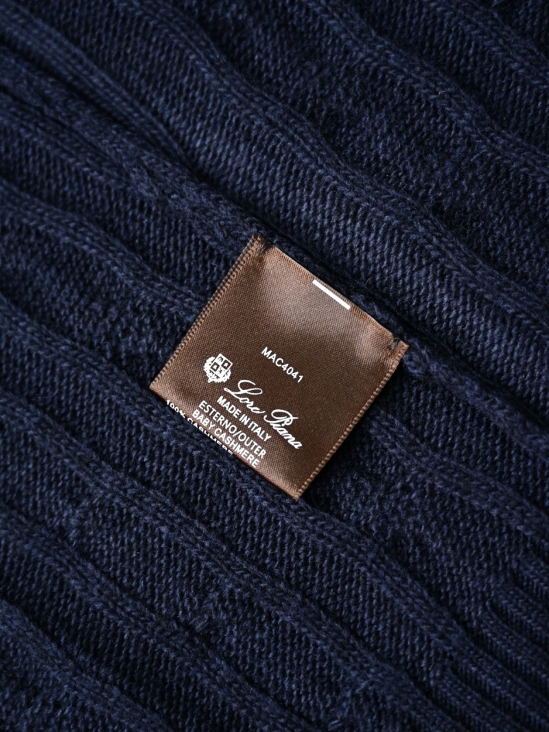 Loro Piana Кашемировый свитер Premium zip-neck - Navy 