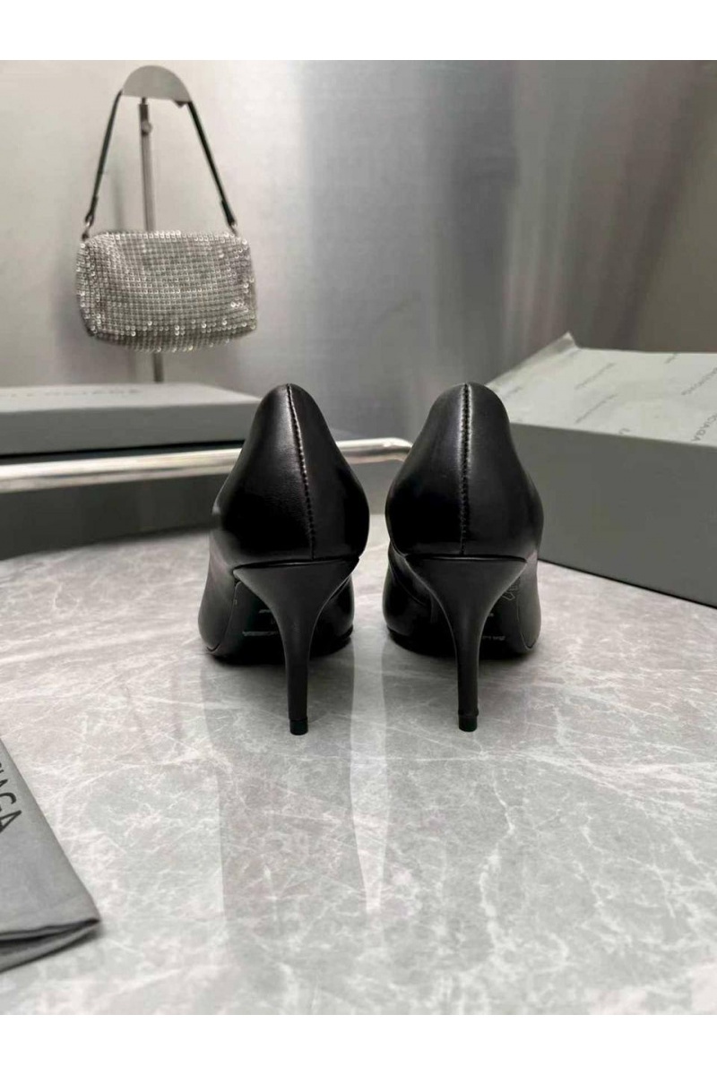 Balenciaga Женские кожаные туфли на каблуке premium
