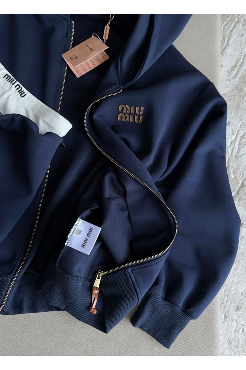 MIU MIU Женский костюм тройка синего цвета