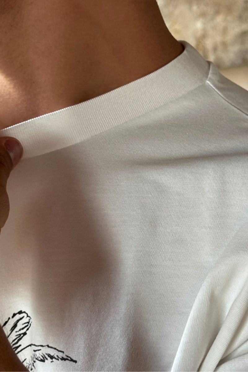 Palm Angels Белая оверсайз футболка logo print