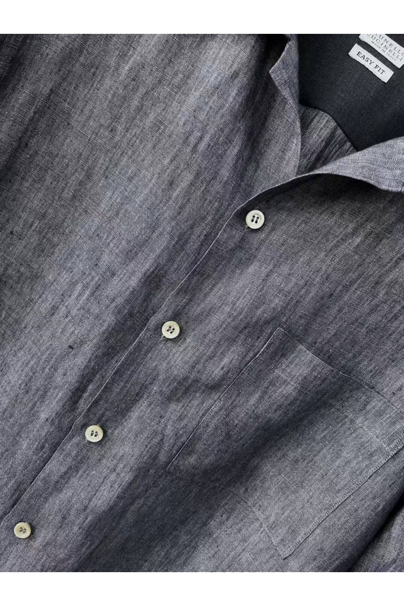 Brunеllо Сuсinеlli Льняная рубашка Premium - Grey