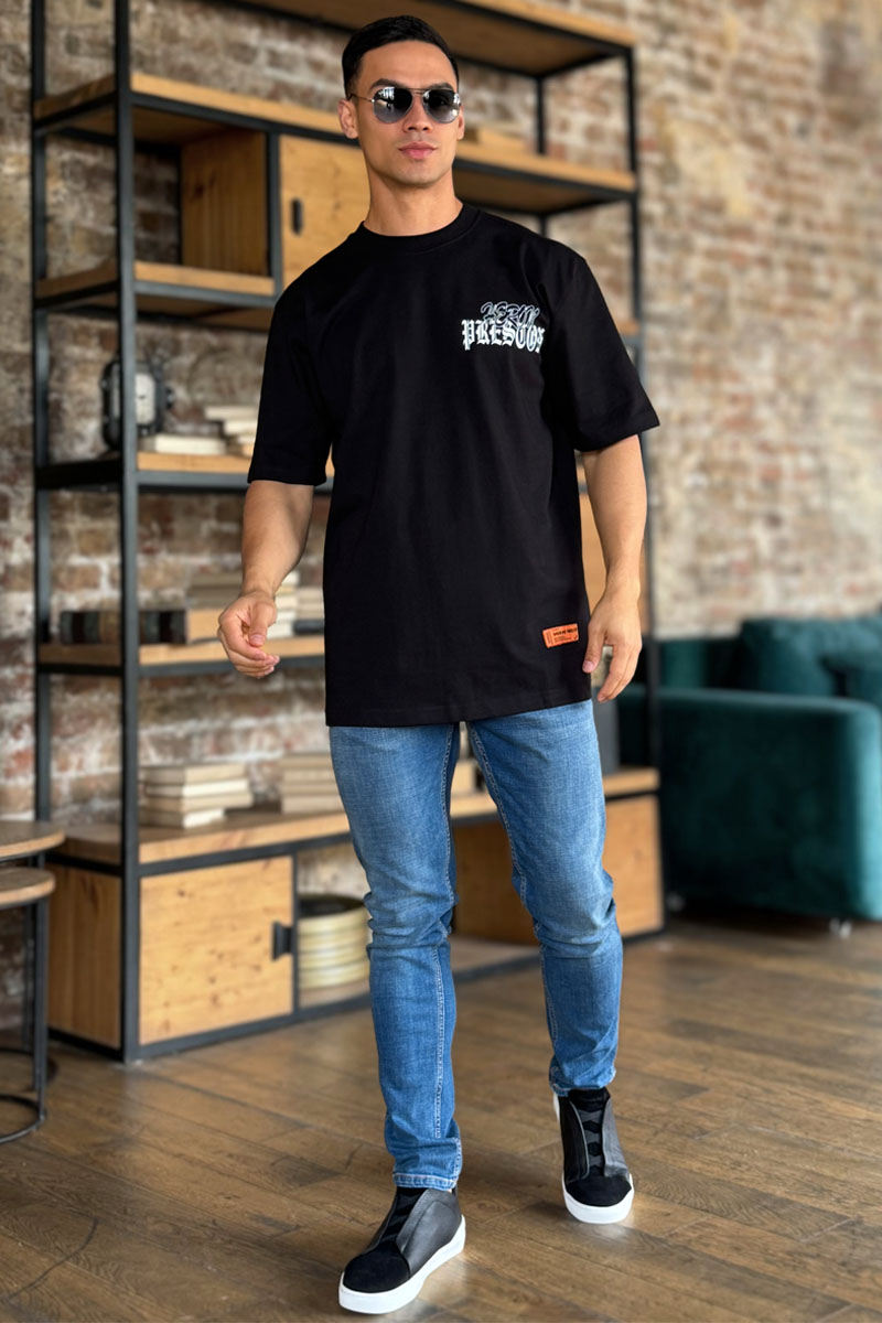 Heron Preston Чёрная оверсайз футболка
