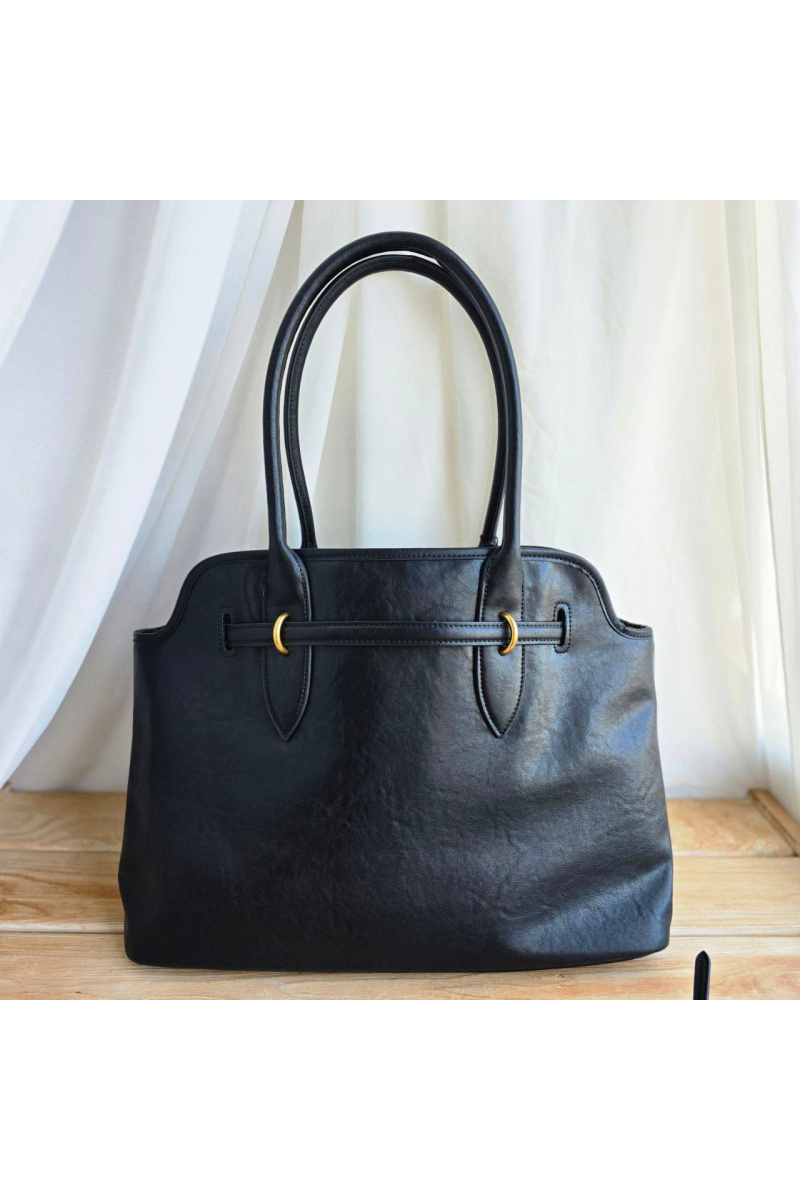 MIU MIU Женская кожаная сумка Aventure nappa 42x29 см - Black