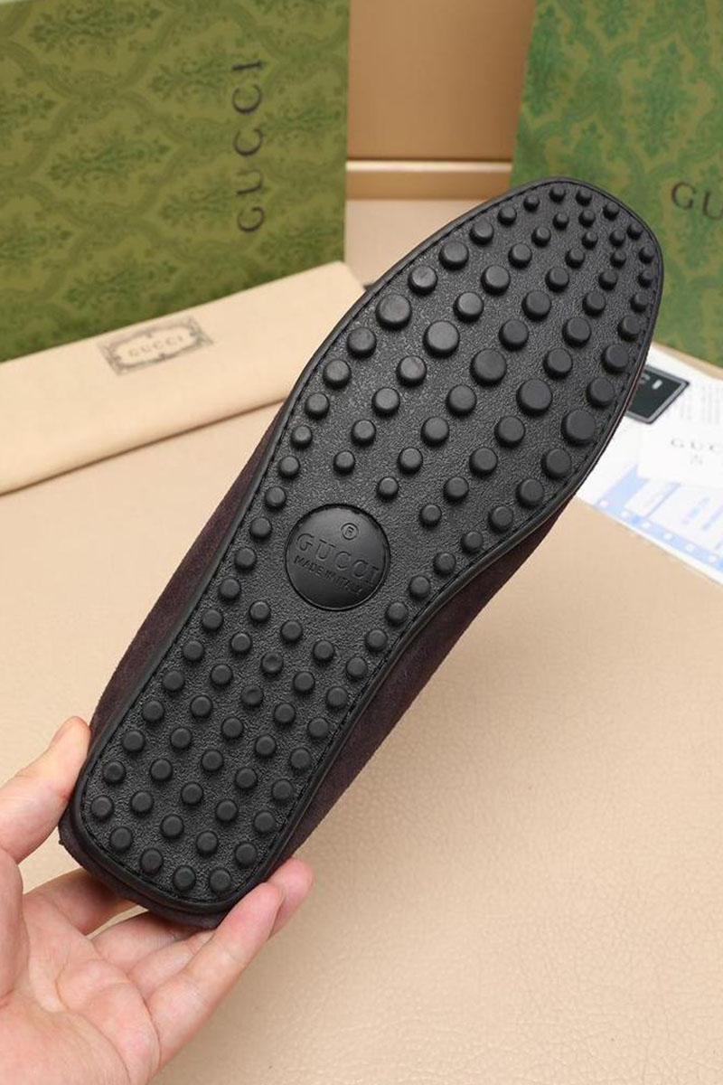 Gucci Мужские замшевые мокасины GG monogram