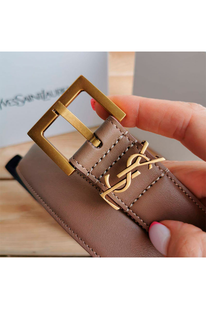 Yves Saint Laurent Кожаный ремень Cassandre (ширина 3 см, длина 80 / 85 см)